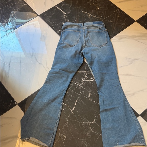 Patchwork Flare Jeans - Blue - Picture 5 of 5